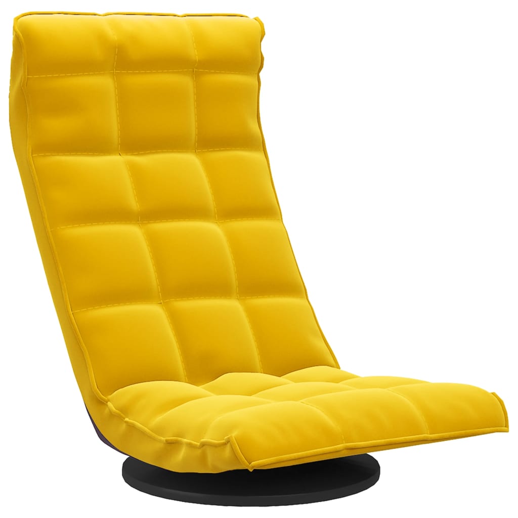 Chaise de sol pivotante Jaune Velours