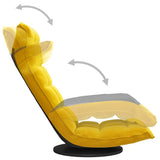 Chaise de sol pivotante Jaune Velours