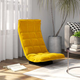 Chaise de sol pivotante Jaune Velours