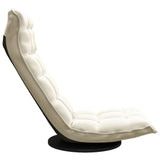 Chaise de sol pivotante Crème Velours