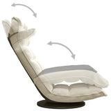 Chaise de sol pivotante Crème Velours