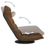 Chaise de sol pivotante Marron Tissu