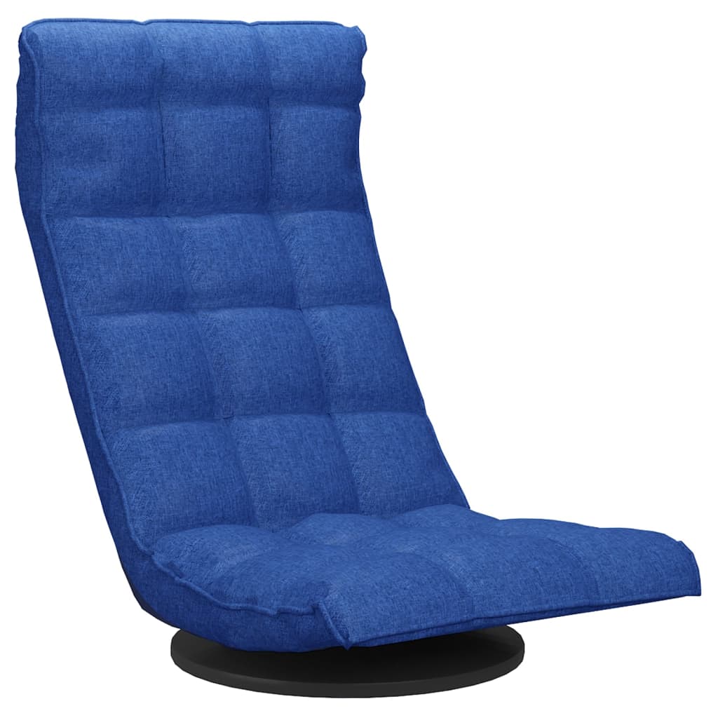 Chaise de sol pivotante Bleu Tissu