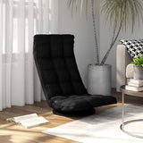 Chaise pivotante de sol Noir Tissu