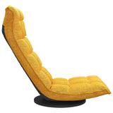 Chaise de sol pivotante Jaune moutarde Tissu