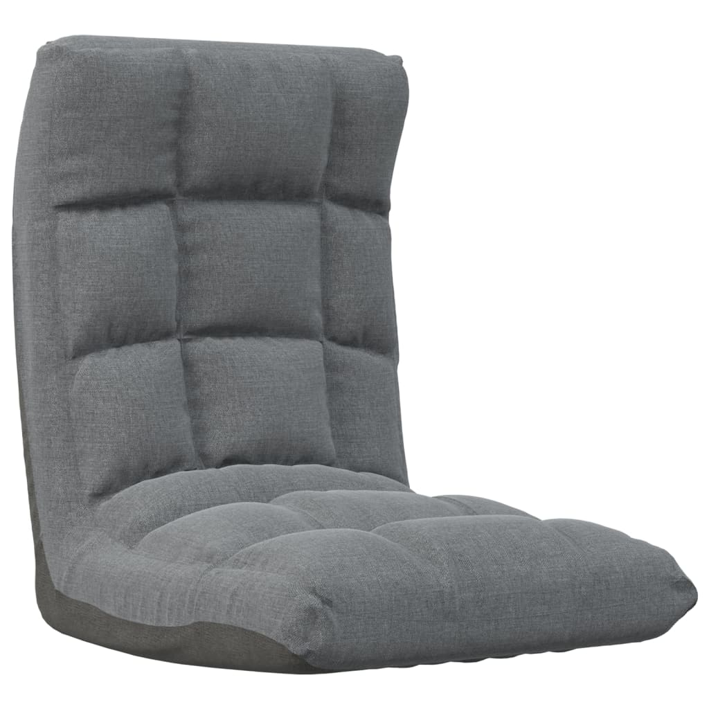 Chaise pliable de sol Gris clair Tissu