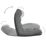 Chaise pliable de sol Gris clair Tissu