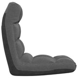 Chaise pliable de sol Gris foncé Tissu