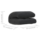 Chaise pliable de sol Noir Tissu