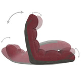 Chaise pliable de sol Rouge bordeaux Tissu