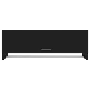 Garde-robe noir 100x32,5x35 cm bois d'ingénierie