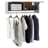 Garde-robe gris béton 100x32,5x35 cm bois d'ingénierie