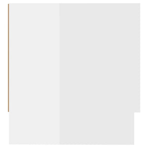 Garde-robe blanc brillant 100x32,5x35 cm bois d'ingénierie