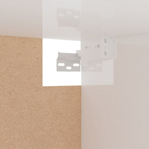 Garde-robe blanc brillant 100x32,5x35 cm bois d'ingénierie