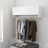 Garde-robe blanc brillant 100x32,5x35 cm bois d'ingénierie