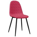 Chaises à manger lot de 6 rouge bordeaux velours