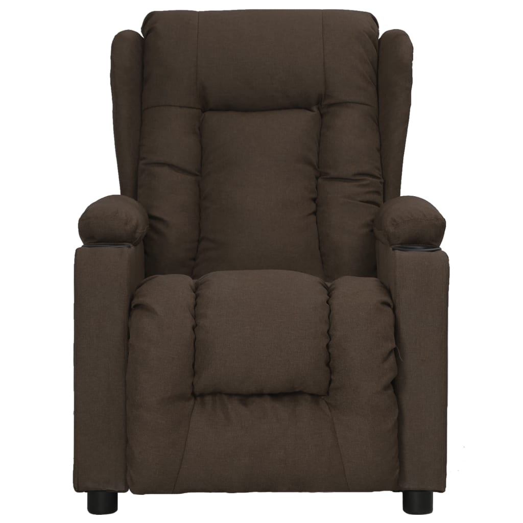 Fauteuil inclinable Marron foncé Tissu