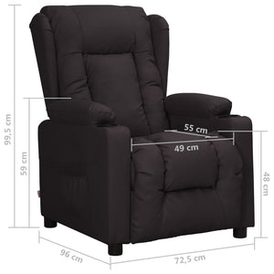 Fauteuil inclinable Noir Similicuir