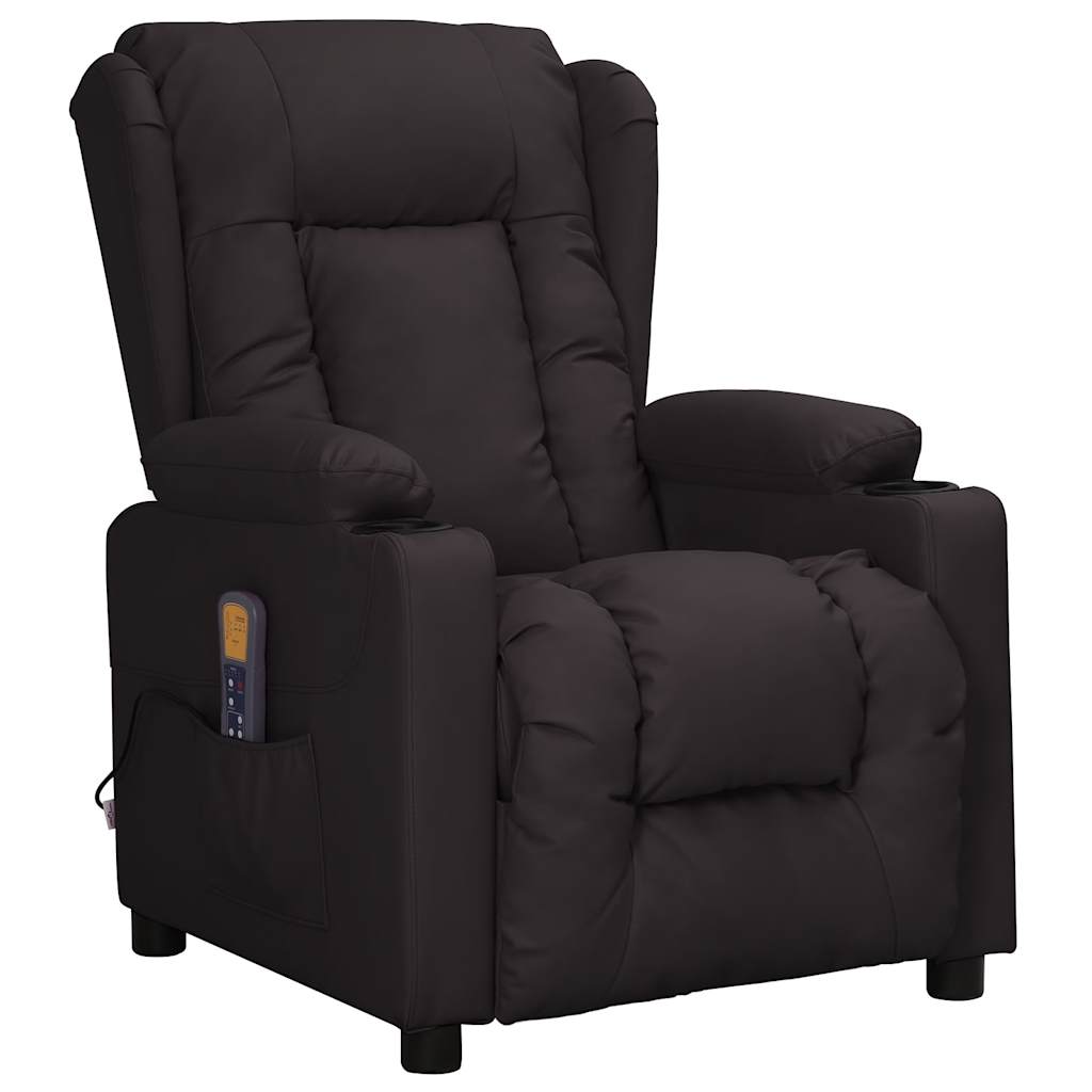 Fauteuil de massage Noir Similicuir