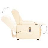 Fauteuil de massage Crème Similicuir