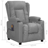 Fauteuil de massage Gris Similicuir