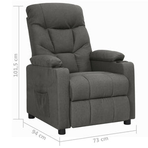 Fauteuil inclinable Gris foncé Tissu