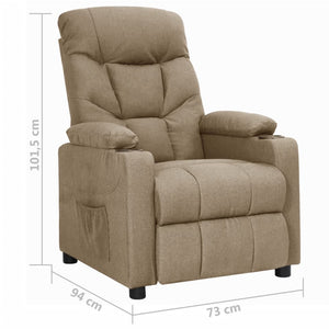 Fauteuil inclinable Taupe Tissu