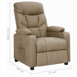 Fauteuil inclinable Taupe Tissu