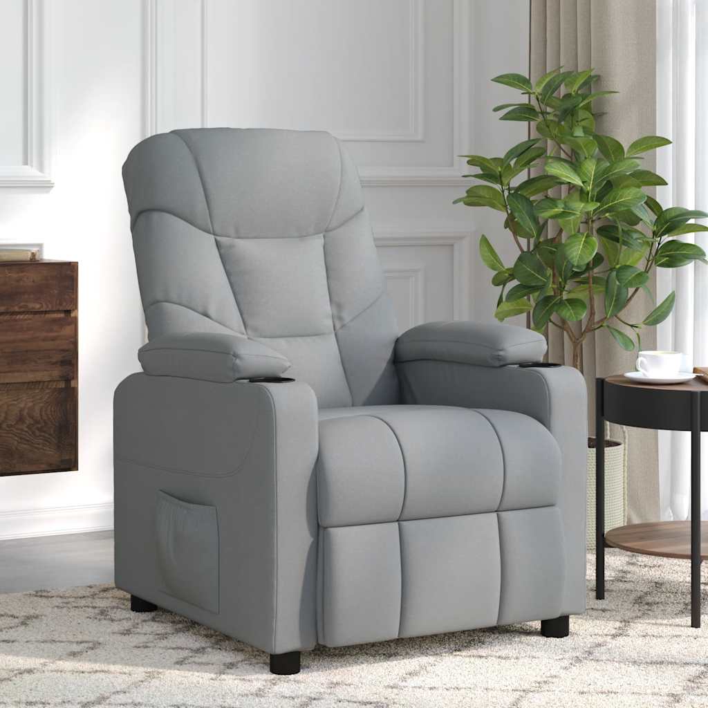 Fauteuil de massage Gris clair Tissu