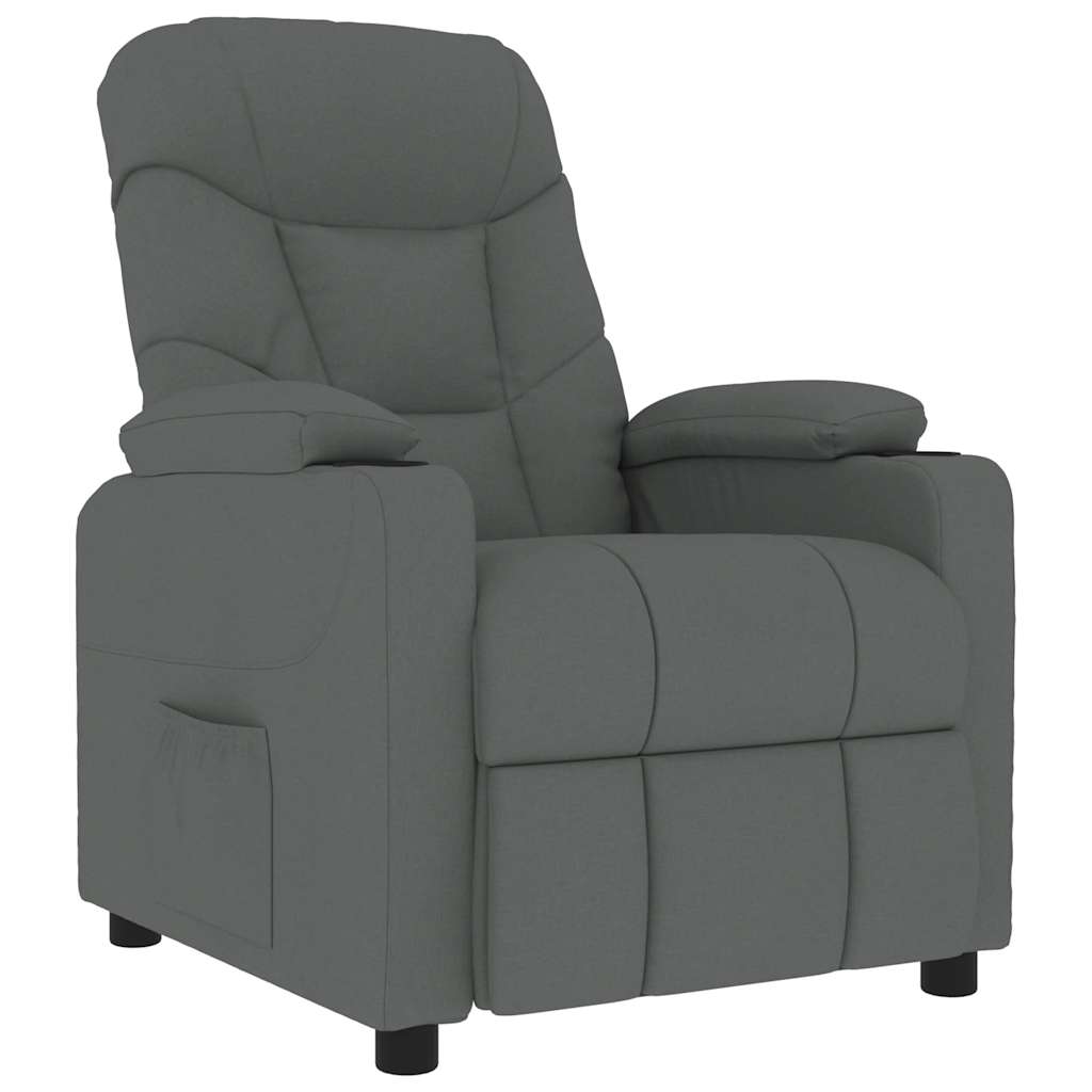 Fauteuil de massage Gris foncé Tissu
