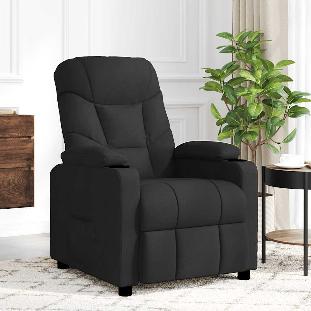 Fauteuil de massage Noir Tissu