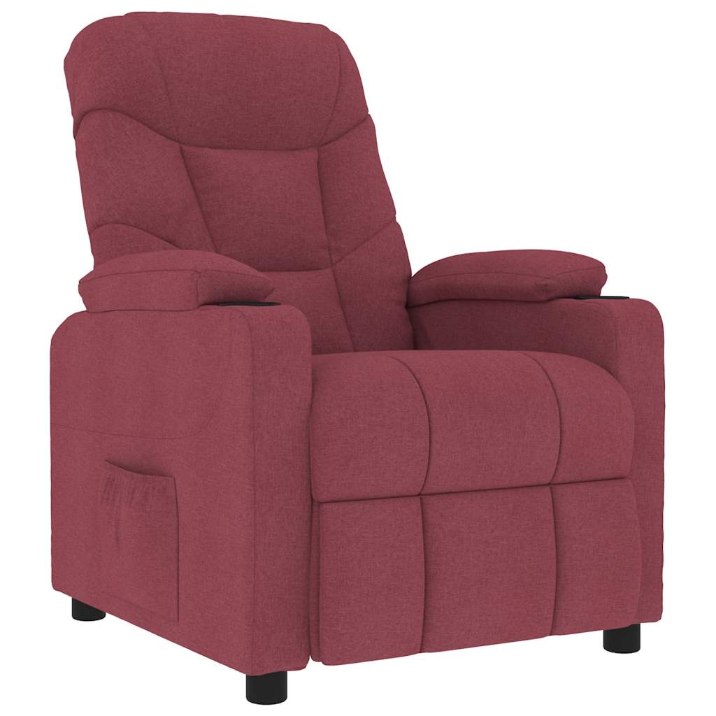Fauteuil de massage Rouge bordeaux Tissu