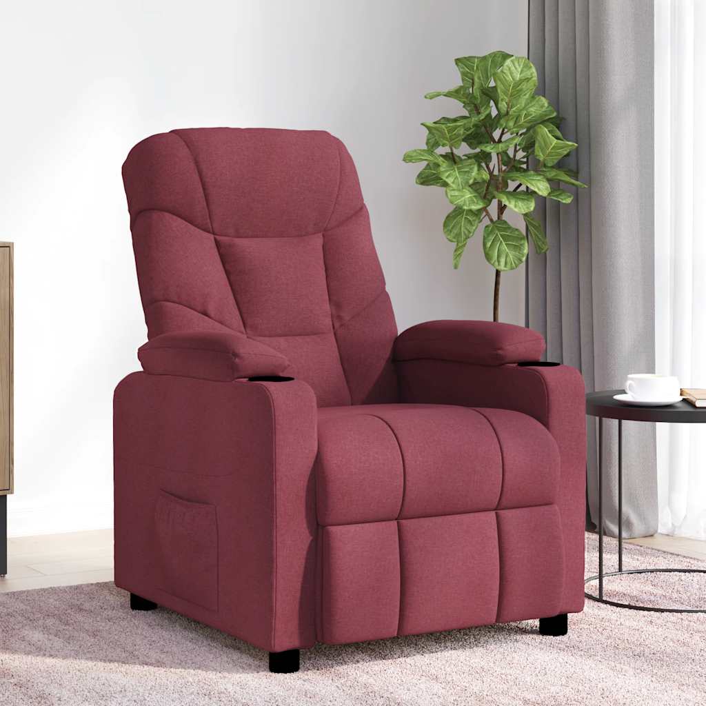 Fauteuil de massage Rouge bordeaux Tissu