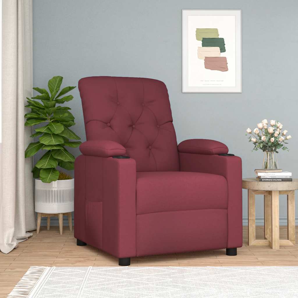 Fauteuil inclinable Rouge bordeaux Tissu