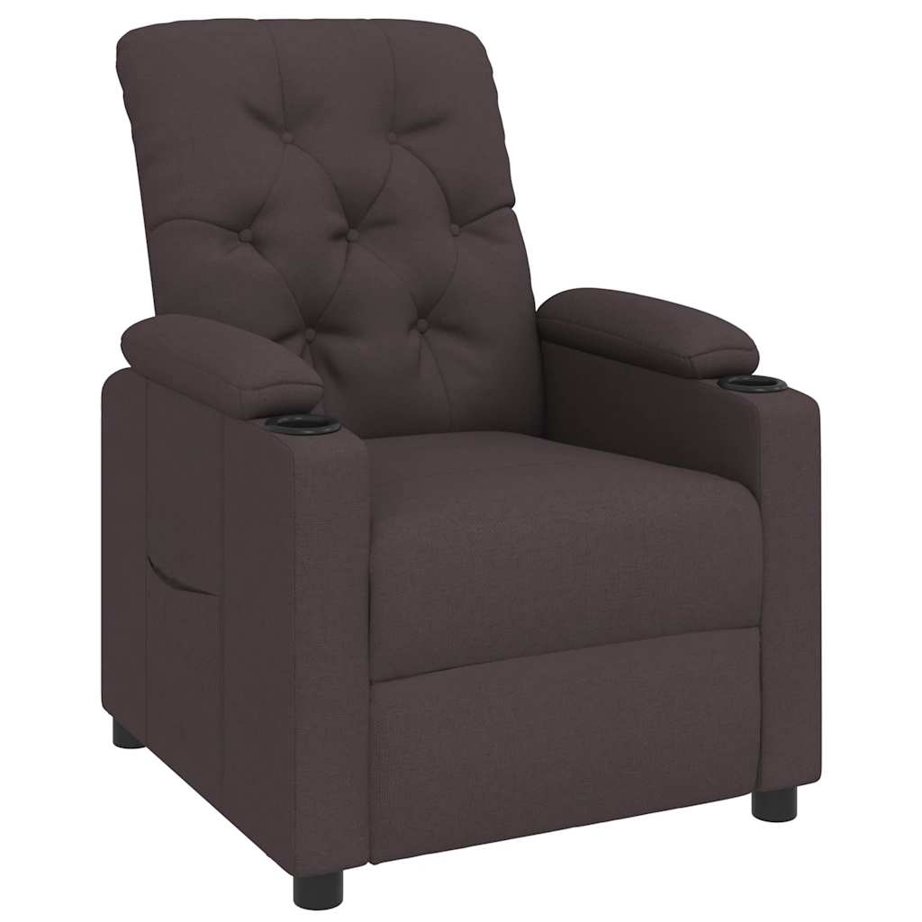 Fauteuil inclinable Marron foncé Tissu