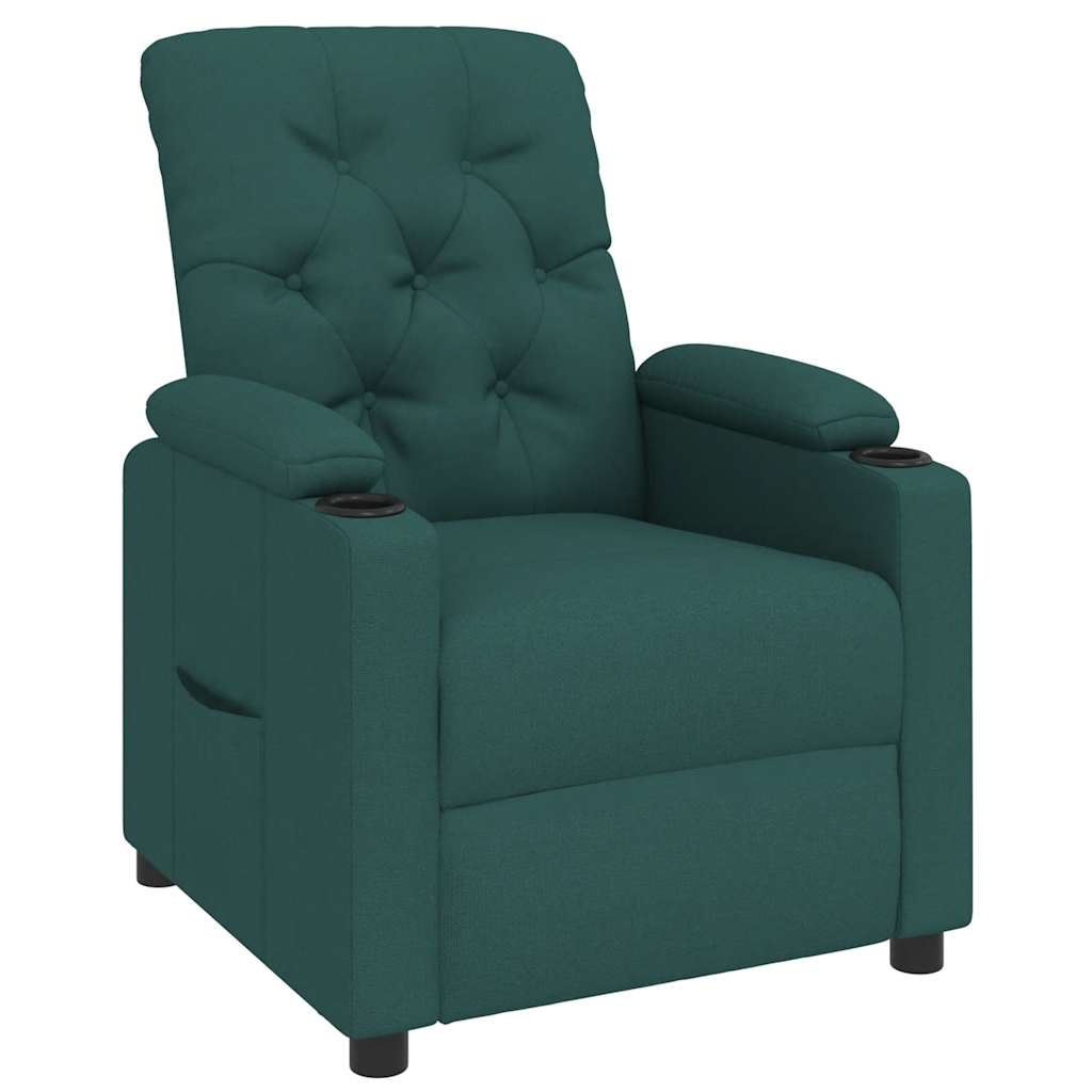 Fauteuil inclinable Vert foncé Tissu