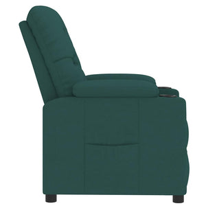 Fauteuil inclinable Vert foncé Tissu