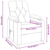 Fauteuil inclinable Vert foncé Tissu