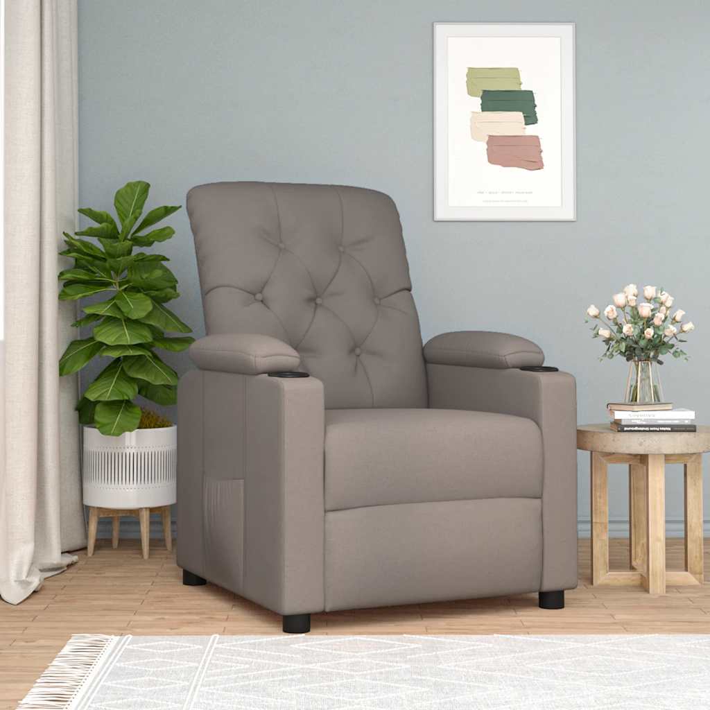 Fauteuil inclinable Taupe Tissu