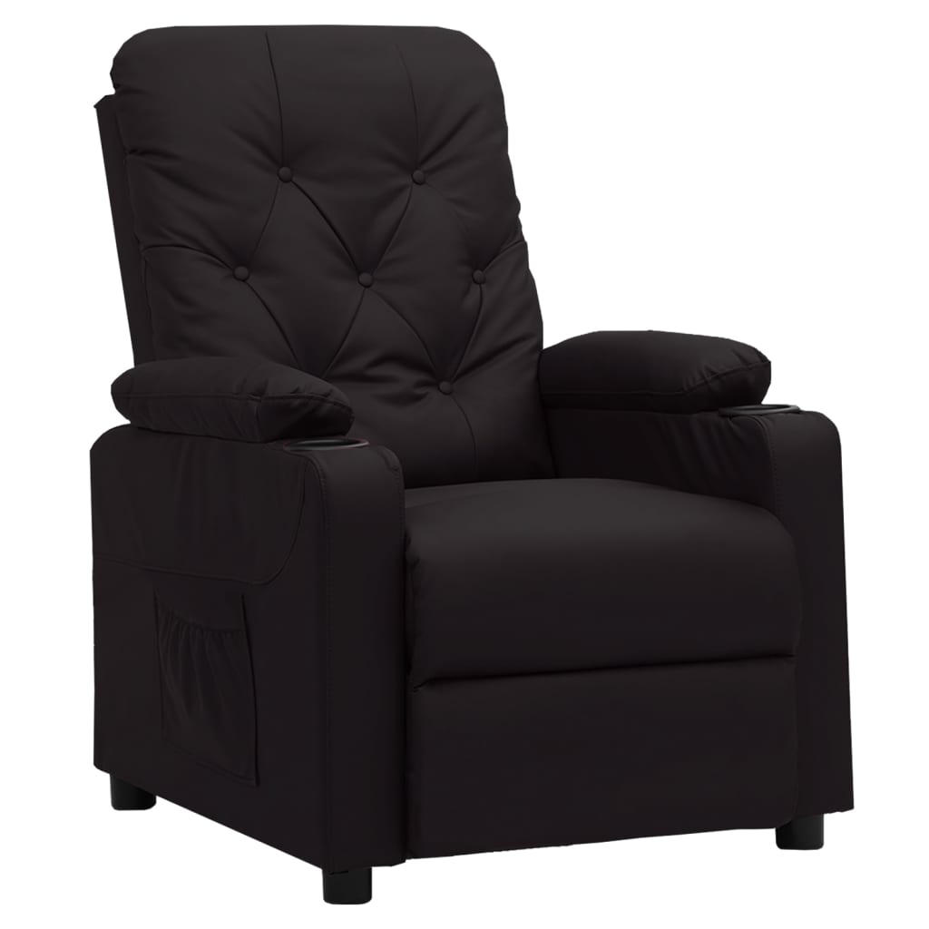 Fauteuil inclinable Noir Similicuir