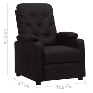 Fauteuil inclinable Noir Similicuir
