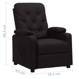 Fauteuil inclinable Noir Similicuir