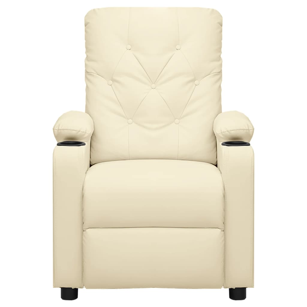 Fauteuil inclinable Crème Similicuir
