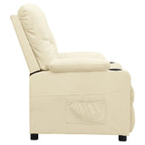 Fauteuil inclinable Crème Similicuir