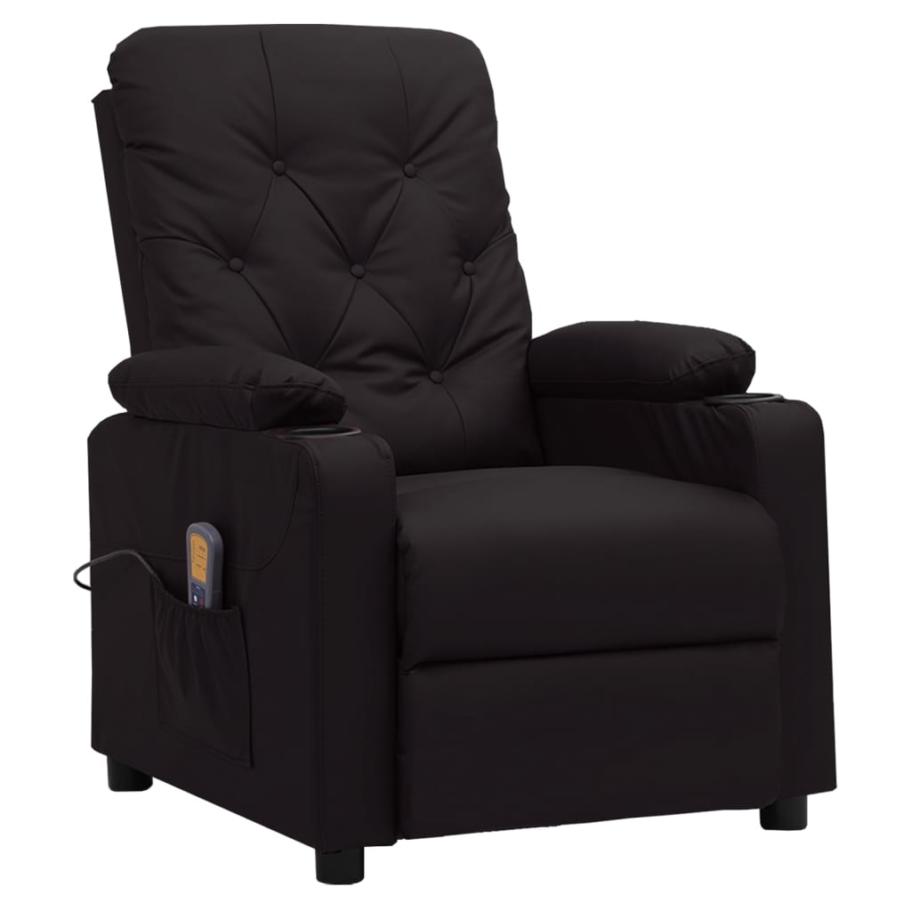 Fauteuil de massage Noir Similicuir