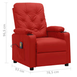 Fauteuil de massage Rouge bordeaux Similicuir