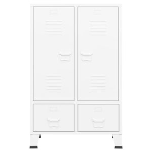 Garde-robe industrielle Blanc 67x35x107 cm Acier