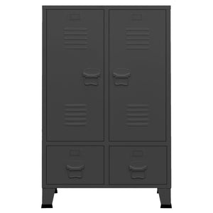 Garde-robe industrielle Anthracite 67x35x107 cm Acier