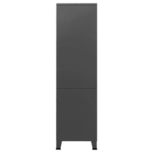 Garde-robe industrielle Anthracite 90x50x180 cm Métal