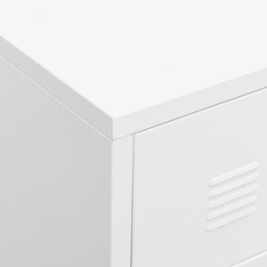 Armoire à tiroirs industrielle Blanc 78x40x93 cm Métal